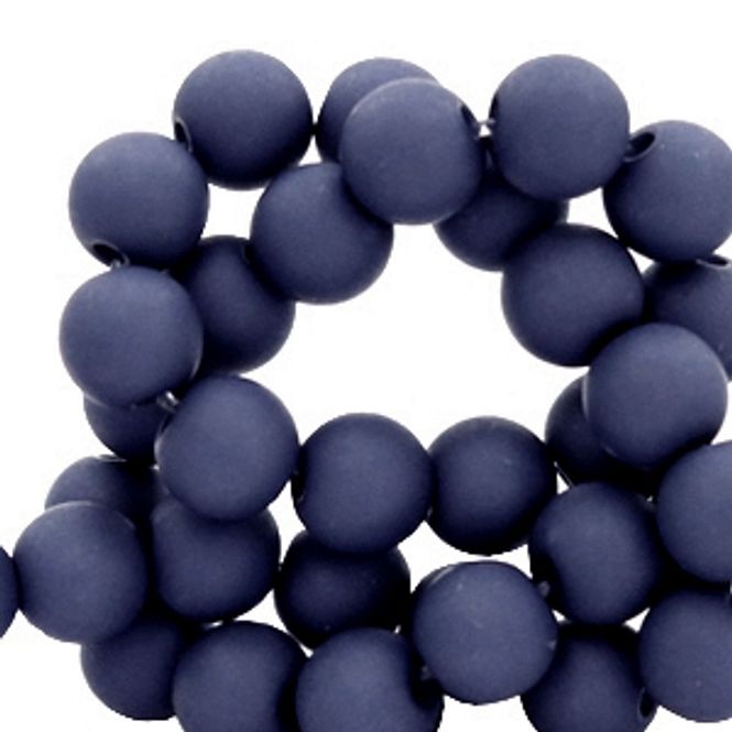 Hovedbilde Acryl perler 8 mm  Navy Blue
