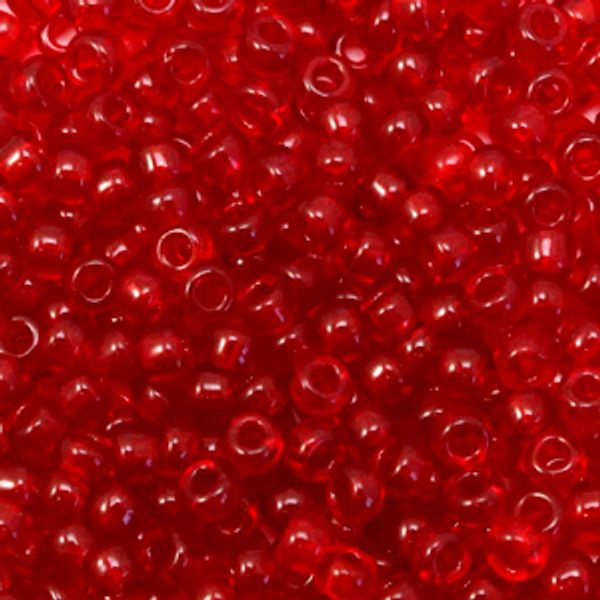 Miyuki perler - Transparent Ruby Red  -8/0 