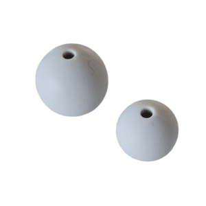 Hovedbilde Silikonperle - Rund Lys Gr&aring;