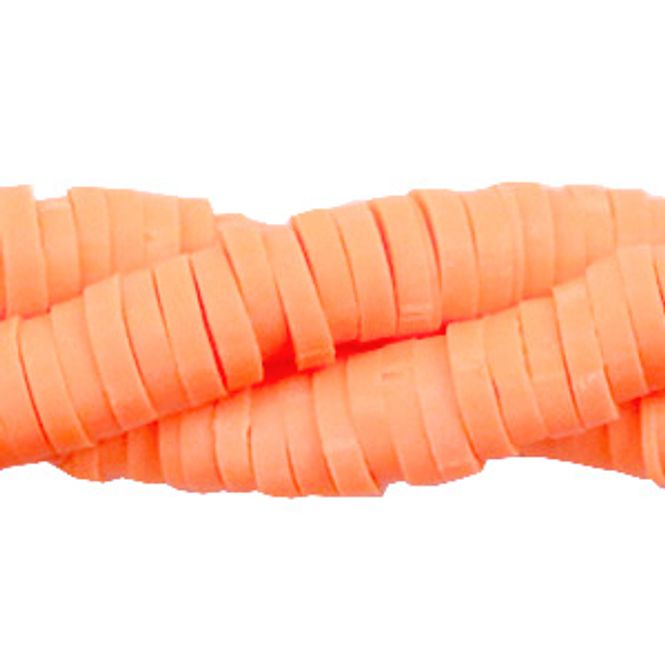 Hovedbilde 3 mm Katsuki clay beads -Peach Orange