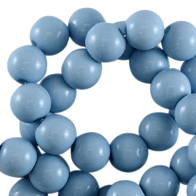 Hovedbilde Shiny Acryl perler 6mm - Glacier Blue