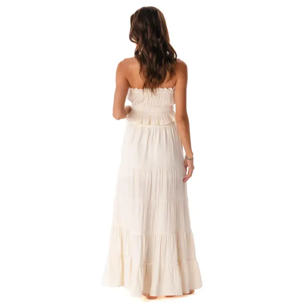 "Shipwrecked" Maxi Skirt - Cream