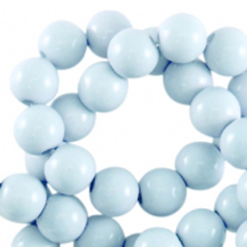 Shiny Acryl perler 4mm - Icy Blue
