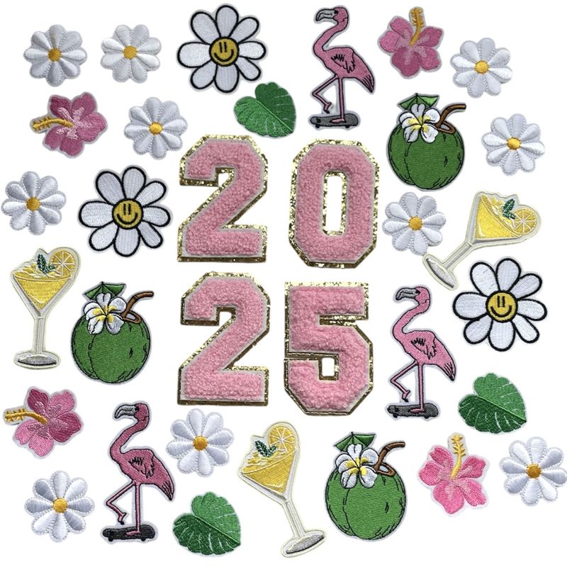 Blomster Patches - Hvit