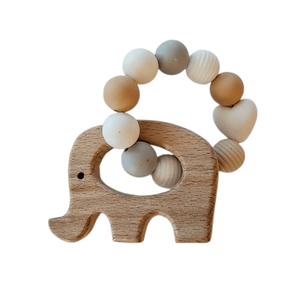 Silikonperle - Rund med Riller